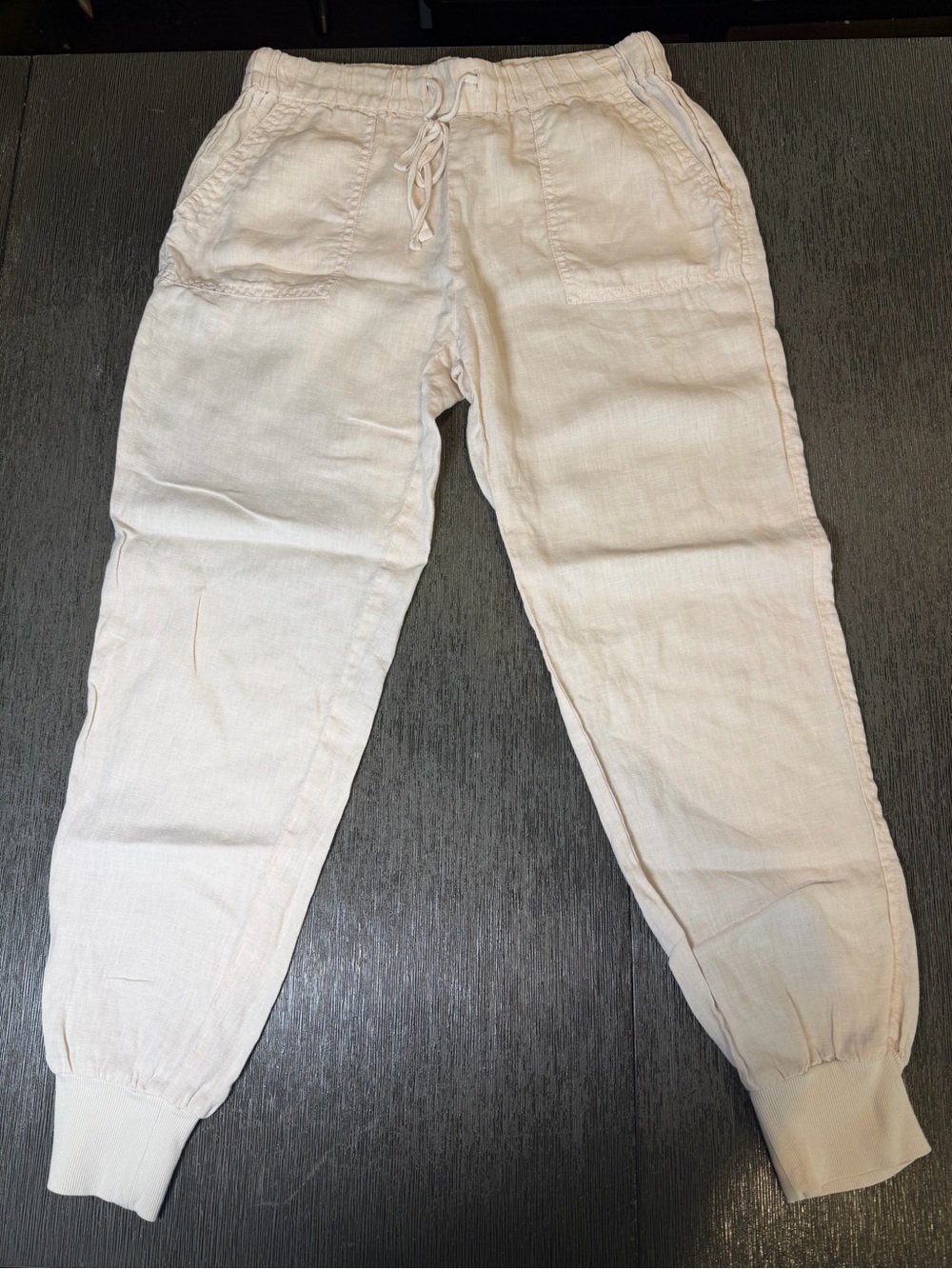 Joie 100% Linen Ivory Jogger Pants XS